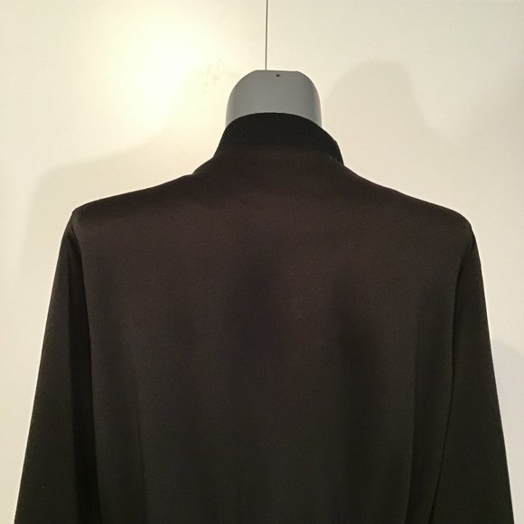 Lea & Viola Lounge Black Peplum Zip Up Jacket Size L - Picture 5 of 10